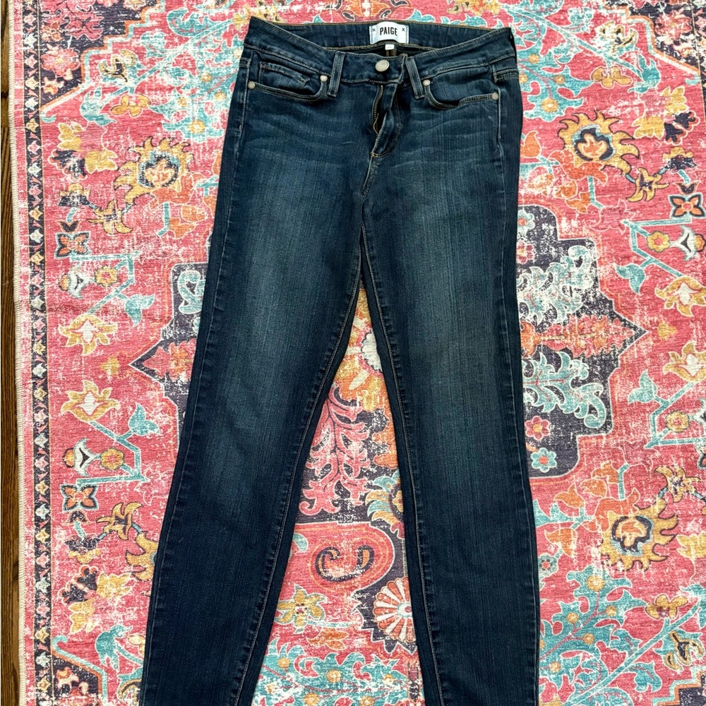 PAIGE Women's Midnight Blue Skinny Jeans